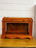 Wood Treasure chest glass display box
