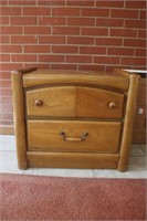 2-Drawer Wooden Nightstand