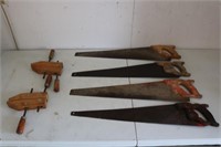 Vintage Hand Saws & Jorgensen Clamps