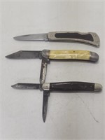 Three Pocket Knives, VTG PARKER BROS, HAMMER