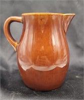 R.R.P. Co. Clay pitcher. Roseville, OH. 6"