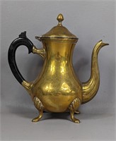 Vintage Footed Brass Teapot