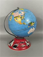 Vintage Tin Litho Miniature Globe