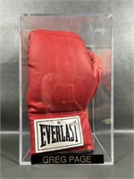 Greg Page Autographed Boxing Glove