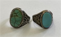(2) Turquoise Rings
