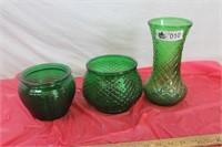 Vintage Green Glassware Collection