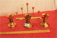 Brass  & Copper Candle Holders