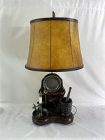 Lamp with Small candle light and mortar & pestle
