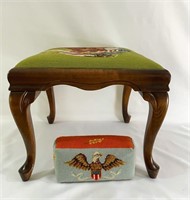 Foot Stool with Door stop ; American eagle Themed