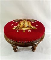 Liberty Bell Themed Round Foot Stool