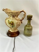 Glass Vase lamp, Glass decorative corked bottle