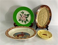 4 Decorative Plates includes 2 rare Cowboy plates