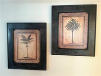Set of Palm tree framed prints-2  27'x23'