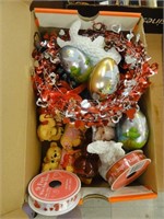 assorted Easter and Valentines decor