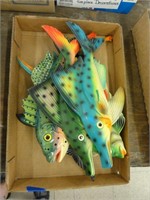 assorted fish wall hangings