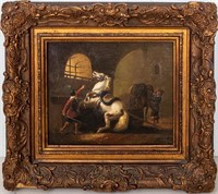 Signed Philips Wouwerman Oil on Canvas, 17th c