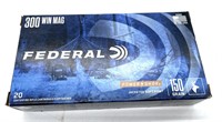 (20) Rounds 300 WinMag, Federal 150gr. JSP