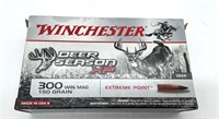 (20) Rounds 300 WinMag, Winchester 150gr. JSP