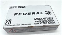 (20) Rounds.223 Federal 55 gr FMJ