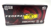 (50) Rounds 40 S&W, Federal 155 Gr FMJ