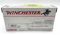 (50) Rounds .357 Mag. Winchester 110 Gr.