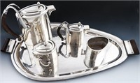MID 20TH C. MEXICAN STERLING SILVER TEA SET - 5 PC