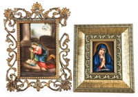 PAINTED PORCELAIN IMAGES OF MOTHER MARY & BABY JES