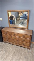 Bassett Dresser with Mirror 31" Tall x 58" x 18"
