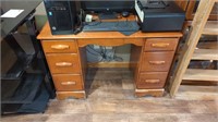 Kneehole Wooden Desk 30" Tall x 44" x 18" Desk