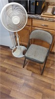 Oscillating Fan and Folding Chair