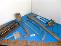 Chainsaw sharpeners, axe, rivot gun, saws,