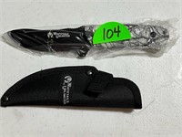(New) Whitetails Unlimited Knife w/ Sheath and Whi