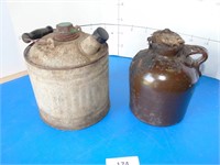Fuel Can, Earthware Pot (on right)