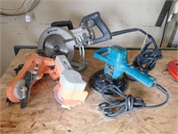 Skil Saw, Orbital Sander, And Chainsaw Sharpener