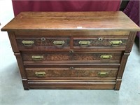 Gorgeous Antique Burled Walnut Victorian Dresser