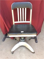 Vintage Aluminum Industrial Era Office Chair