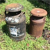 Two Vintage Milk Cans