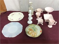 Collectibles, Pink Milk Glass, Opalescent,