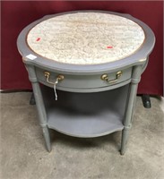 Ornate Vintage Provincial Table With Drawer