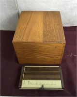 Vintage Merchant Solid Oak File Box