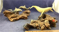 Dolphins On Wood