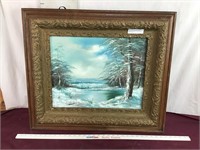 Artwork/Oil On Canvas, Gorgeous Antique Frame