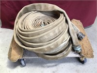 Fire Hose with Brass Fittings, Three  1 1/2"