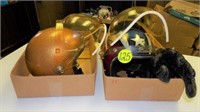 (2) Snowmobile Helmets (Large and Medium) and Glov