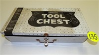 Childs Metal Tool Chest and Contents