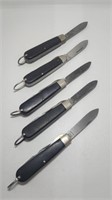 Five (5) VTG Camillus/Q New York Pocket Knives