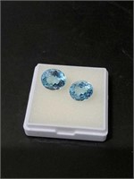 Two Gorgeous Blue Topaz Natural Gemstone 14.5 Ct