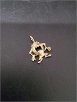 Rare 14k Gold Tasmanian Devil Pendant