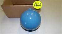 Blue Milk Glass Lightning Rod Ball