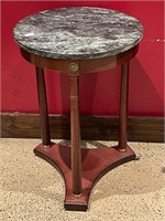 Round Spinach Marble Lamp Stand/Side Tbl